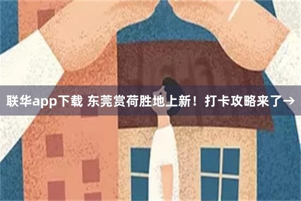 联华app下载 东莞赏荷胜地上新！打卡攻略来了→